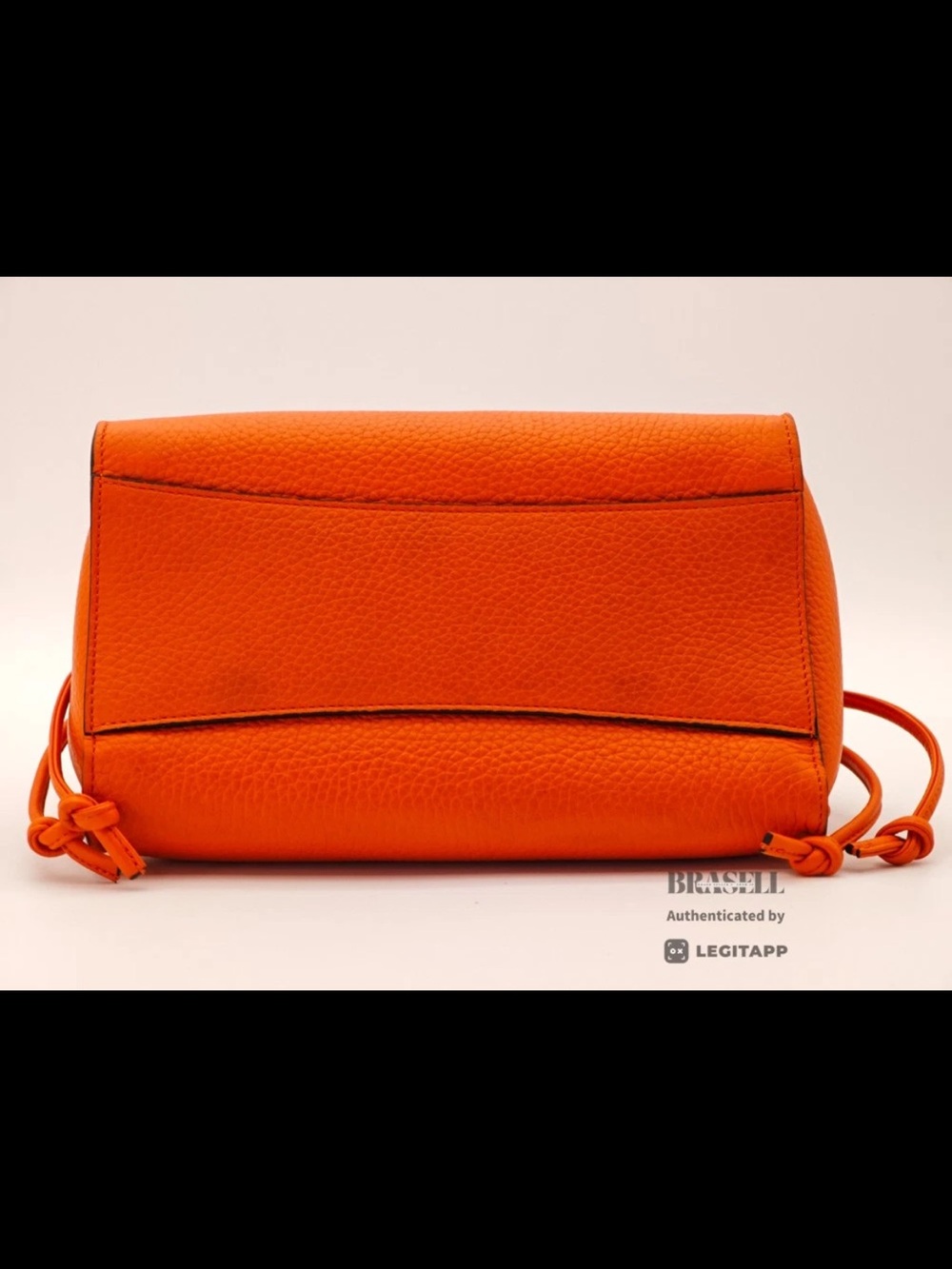 Mulberry Orange Braided-Handle Satchel with Gold Hardware - Picture 6 of 16